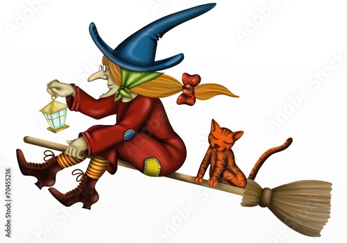 befana con gatto