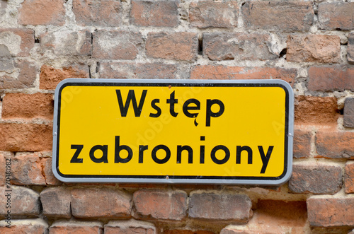 wstęp zabroniony