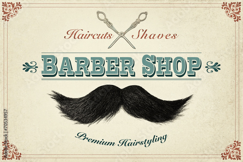 Retro styled design concept for a barber shop