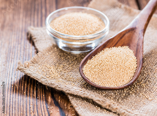 Amaranth on a wooden Spoon