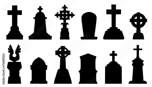 tombstone silhouettes