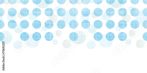 Abstract textile blue polka dots stripes horizontal seamless