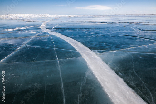 Frozen crack ice