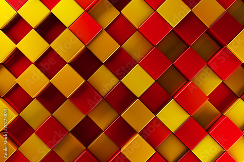 Red and gold blocks abstract background
