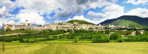 panorama of medieval town of Assisi, Umbria , Italy