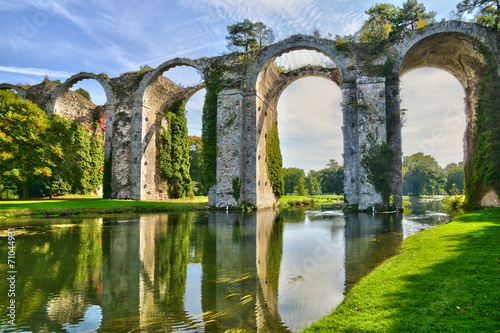 France, the picturesque aqueduct of Maintenon