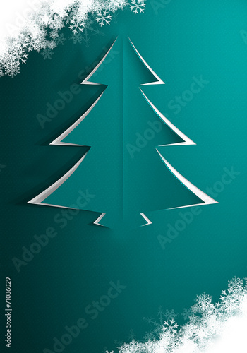 Green Christmas Card