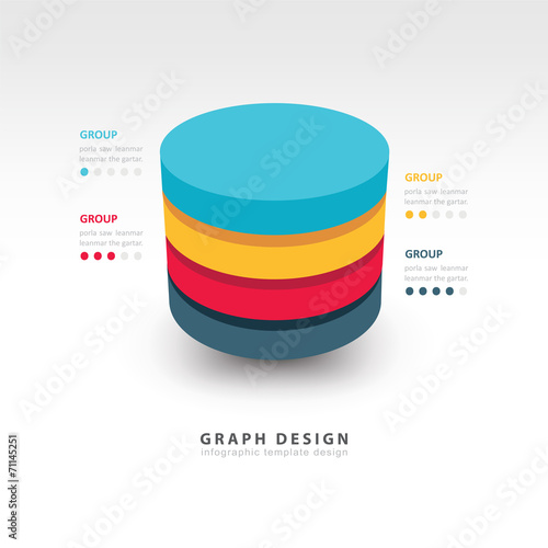 Modern Infographics template cylinder vector