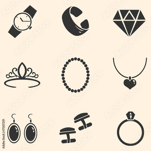 Vector Set of Jewellery Icons