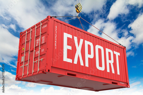 Export - Red Hanging Cargo Container.