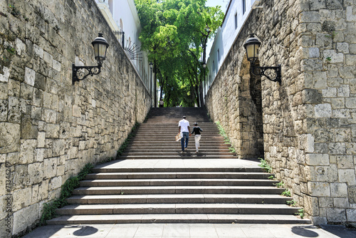 Steps of El Conde Street, Santo Domingo, Dominican Republic