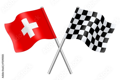 Flags: Switzerland and checkerboard