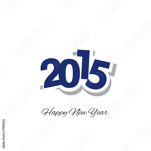 Happy New Year 2015 blue logo vector