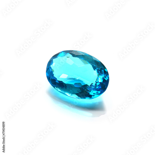 Blue topaz oval shape