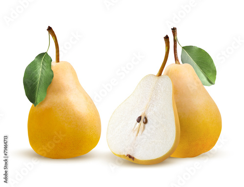 Pears bartlett isolated on white background