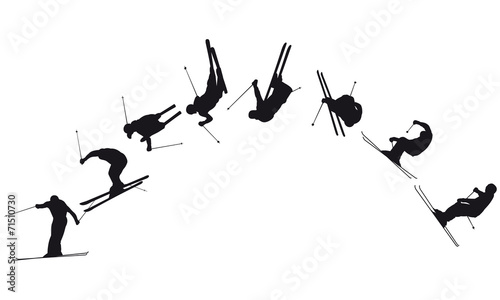 Skisprung Ski Stunt