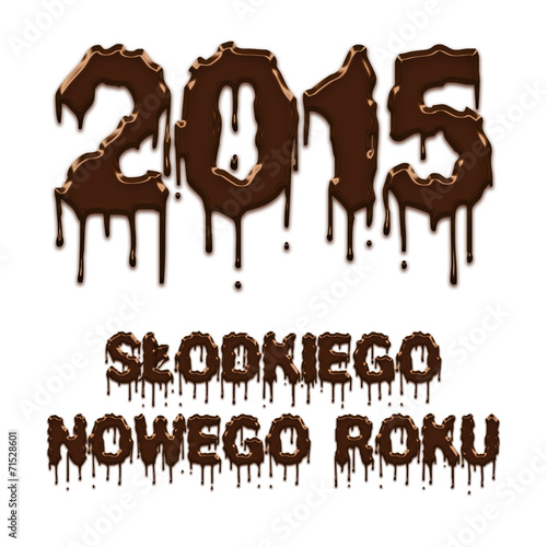 Sweet New Year 2015 chocolate polish poster