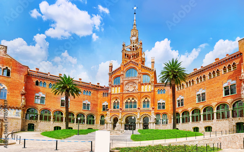 Hospital Sant Pau Recinte Modernista. Barcelona, Catalonia, Spai