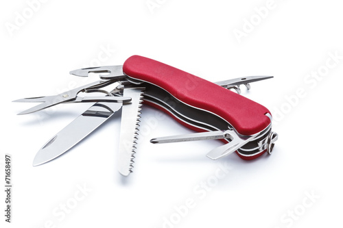 Swiss army knife isolated