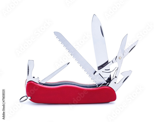 Swiss army knife isolated