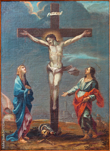 Padua - paint of Crucifixion scene in Duomo
