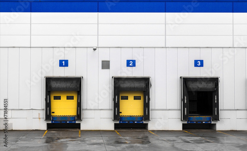 Loading dock at a warehouse