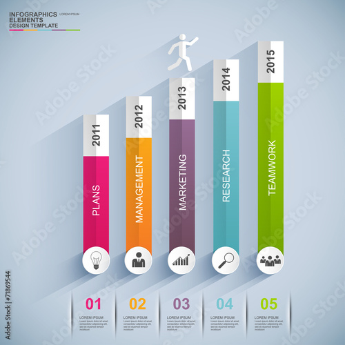 Infographics vector design template