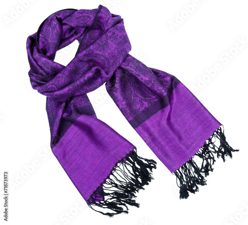 Paisley pattern cashmere scarf