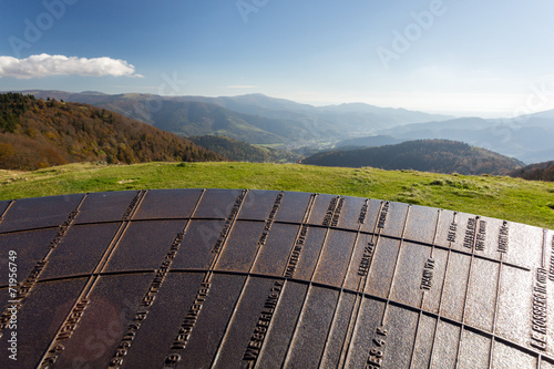Table d'orientation au sommet des Vosges