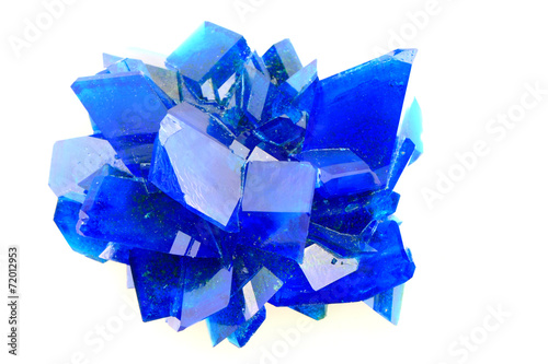 blue vitriol mineral isolated