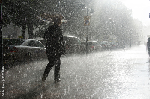 Regen in Helsinki, Finnland