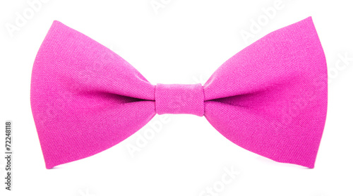 bow tie crimson color on the isolated white background