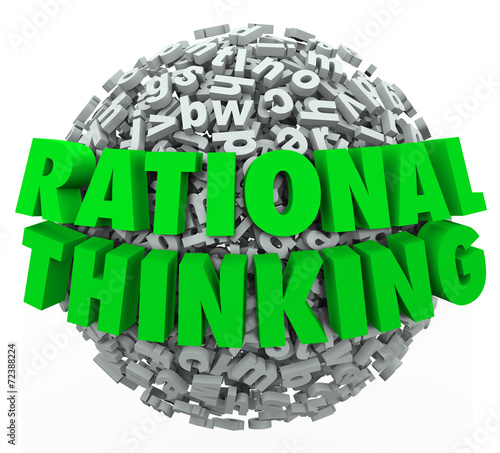 Rational Thinking 3d Words Reasonable Sensible Thought