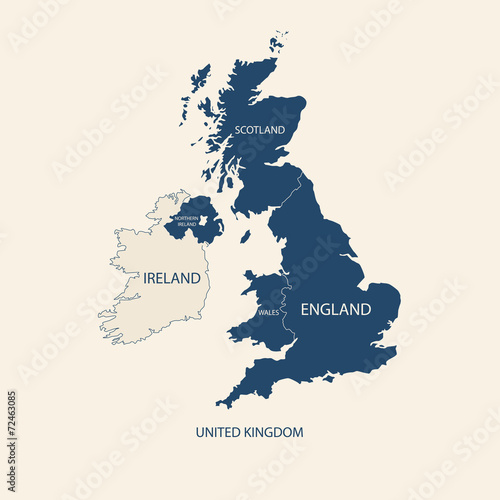 UNITED KINGDOM MAP, UK MAP with borders