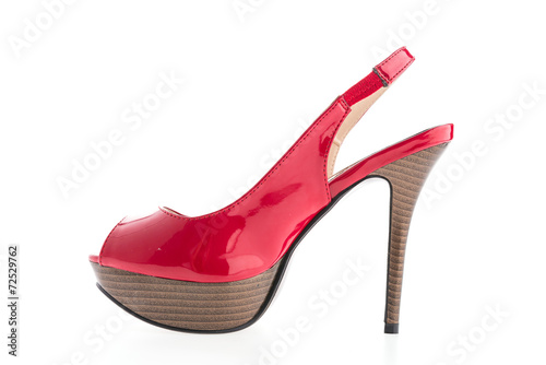 red high heels isolated