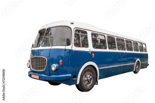 Old bus + clipping path