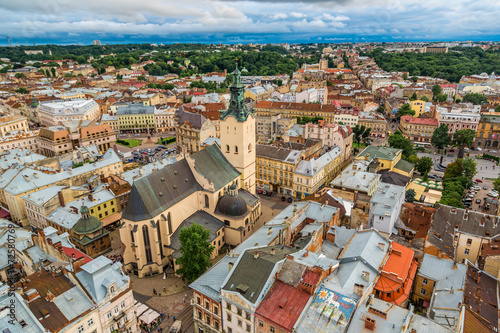 Lviv bird's-eye view, Ukraine