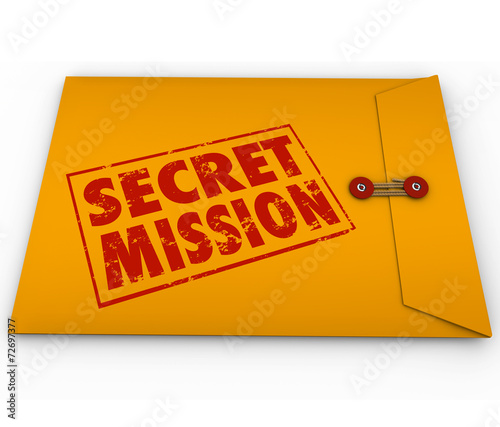 Secret Mission Dossier Yellow Envelope Assignment Job Task