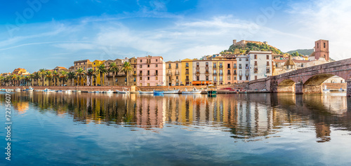 Panoramic view at the Bosa in Sardinia