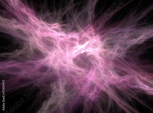 Violet nebula abstract fractal effect light background