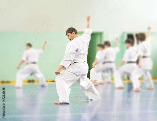 Lesson in karate school