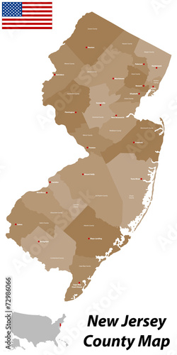 New Jersey County Map