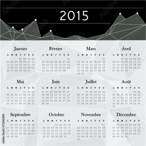 Calendrier 2015 vector