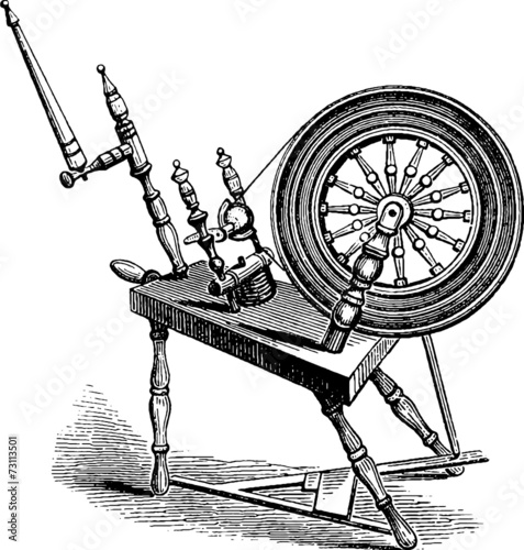 Vintage graphic spinning-wheel