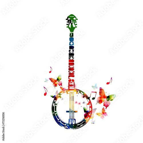 Colorful banjo design