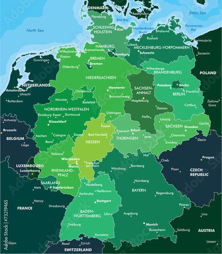 Color map of Germany