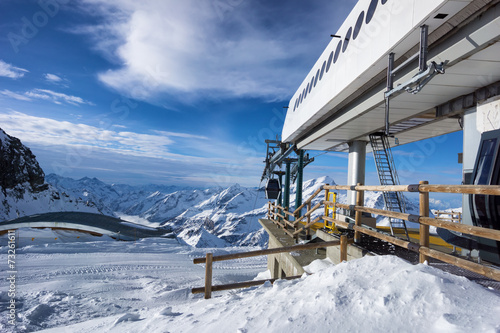 Ski slope in Valsesia, Alagna, Italy