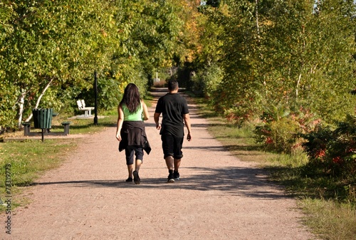 Couple walking