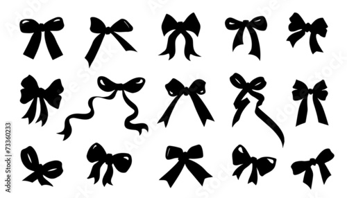 ribbon bow silhouettes