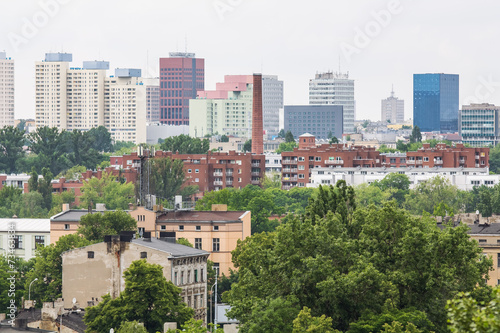 Panorama of Lodz city in Poland